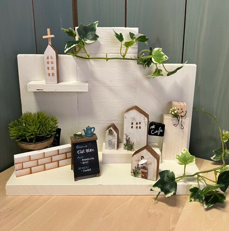 リサイクル端材で作ったもったいないディスプレイベース(ライトアイボリー)【アリスの時間】★