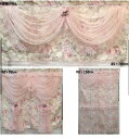 ■ロマンチックお姫様のれん 90cm丈 (90×90cm) おしゃれ ロマンチック 雑貨 レース キッチン 薔薇 ローズ90cm 【アリスの時間】★