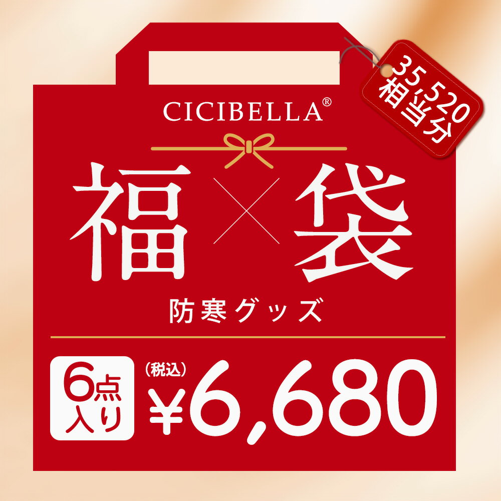 6点入り 防寒グッズ 2026福袋 CICIBELLA 厳選商品6点 ふわふわ毛布 両面ボア 充電式カイロ 100%完全遮..