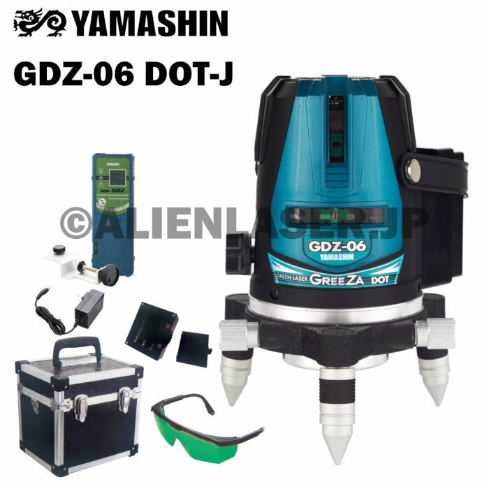 1年保証 山真 YAMASHIN ヤマシン GDZ-06DOT-J 5ライン ドット グリーン レーザー 墨出し器 本体+受光器