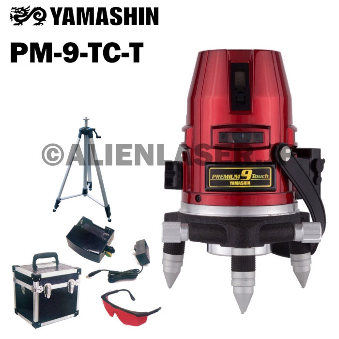 山真 YAMASHIN ヤマシン PM-9-TC-T フルライン レッド 墨出し器本体 三脚