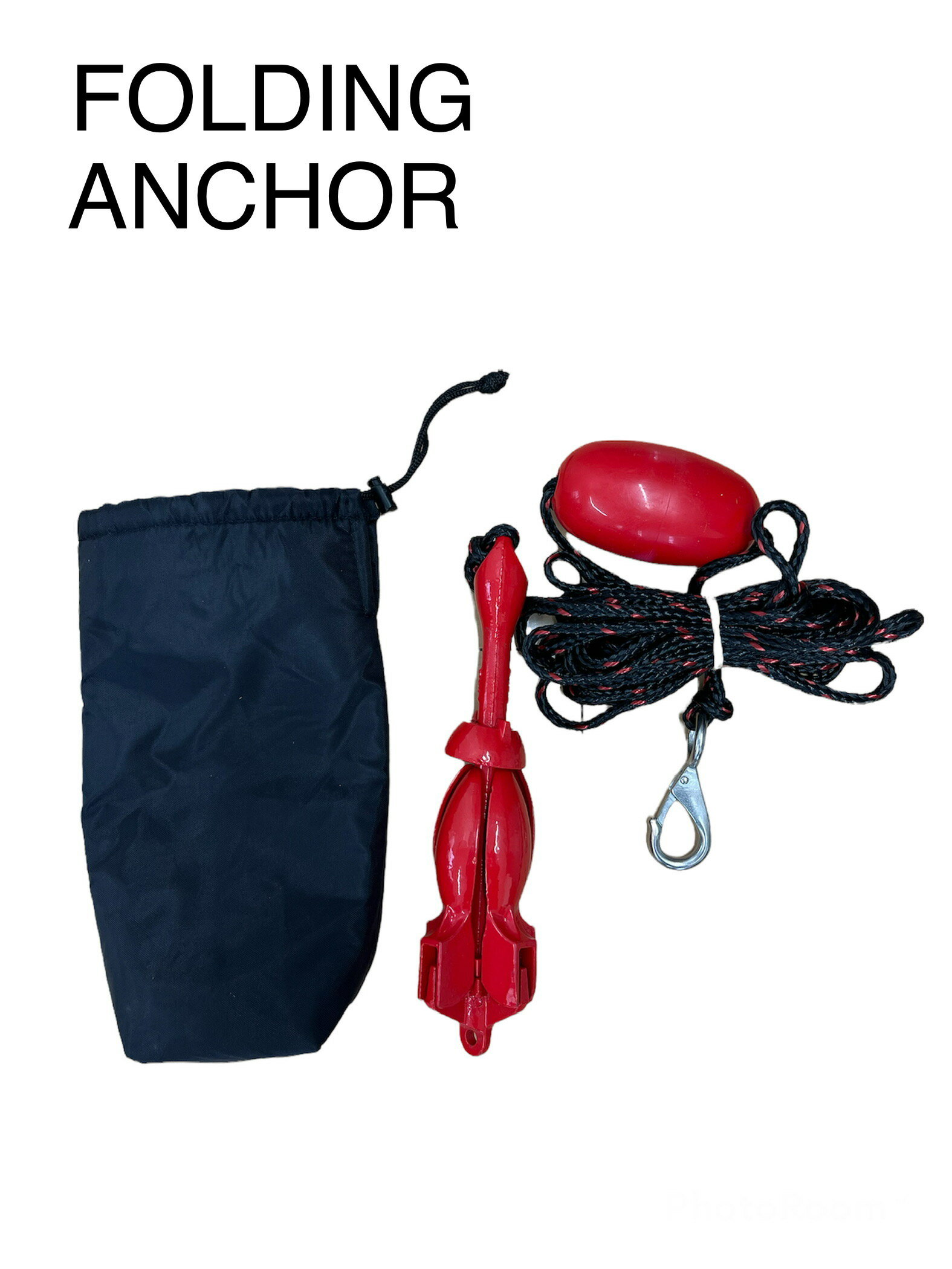 折りたたみ式　フォールディングアンカー　1.5kg　錨　カヤック　ボート　ヨット　耐食性 高硬度 AN0301