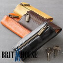 ブリットハウス ダンテホース　キーケース Brit house　馬革　本革　天然素材　レザー　ファスナー　ジッパー　収納ポケット　鍵入れ　5連　キーリング　日本製