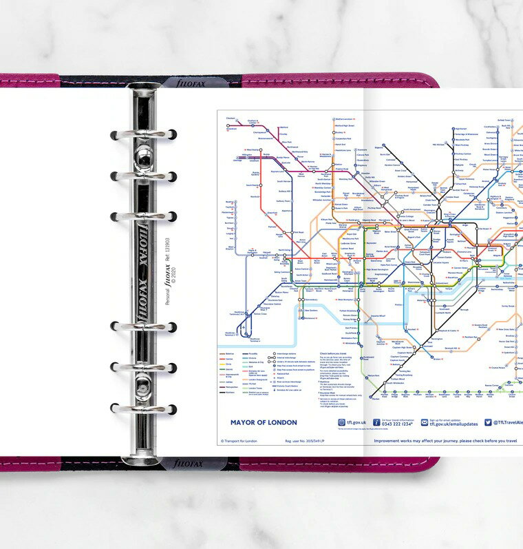 ファイロファックス システム手帳 リフィル バイブルサイズ London 地下鉄マップ map Filofax 6穴 131903 聖書サイズ 1