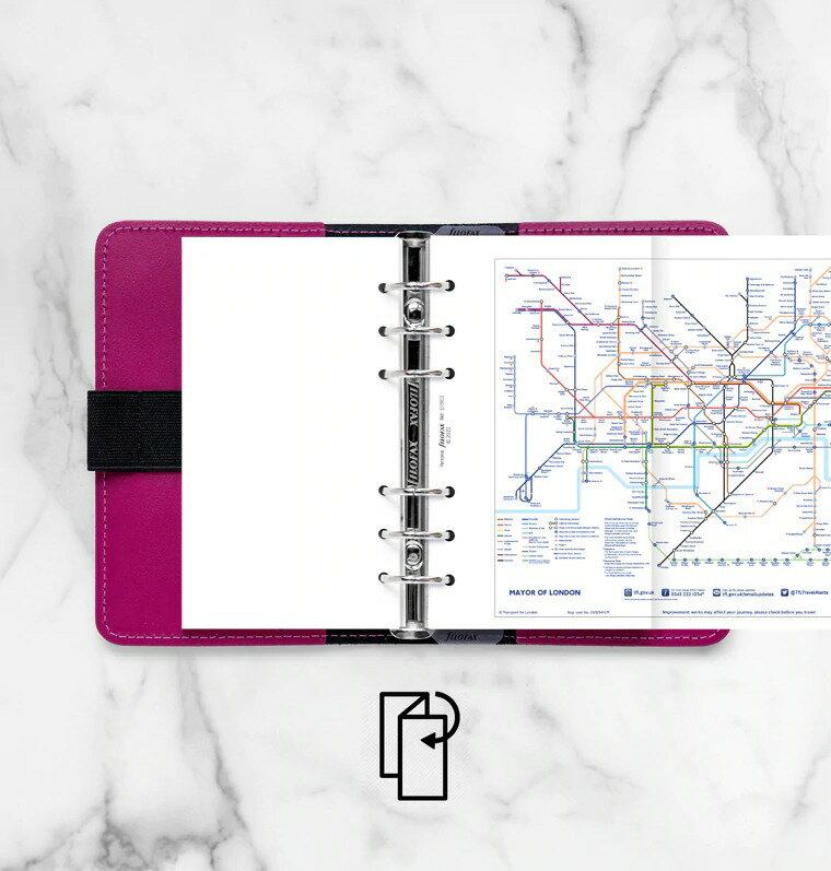 ファイロファックス システム手帳 リフィル バイブルサイズ London 地下鉄マップ map Filofax 6穴 131903 聖書サイズ 3