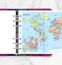 システム手帳 リフィル バイブルサイズ ワールドマップ ファイロファックス Filofax 131904 6穴 リフィル 聖書サイズ