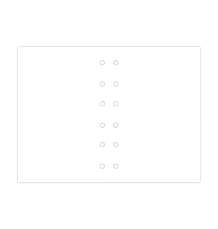 ファイロファックス システム手帳 リフィル ミニ6穴サイズ ポケット スモール ホワイト無地ノート Filofax 6穴