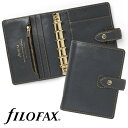 ファイロファックス システム手帳 マルデン 特別版 ミニ6穴 スモール ポケットサイズ チャコール Filofax Malden Special Edition Charcoal 022692 本革 6穴 リング径19mm 2024年ダイアリー付き ベルトボタン留め式