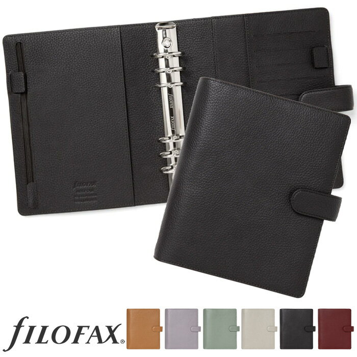 ファイロファックス 手帳 ファイロファックス システム手帳 A5サイズ ノーフォーク Norfolk Filofax デスクサイズ 本革 牛革 リング径35mm フルグレインレザー 大容量 2024年ダイアリー付き メンズ レディース ベルトボタン留め式