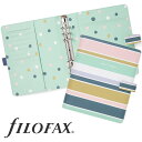 ファイロファックス システム手帳 A5サイズ グッドバイブス ストライプス デスクサイズ リング径30mm 合皮 Good Vibes Stripes Filofax 2024年ダイアリー付き ベルトボタン留め式