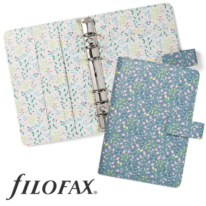 ファイロファックス システム手帳 メドウ バイブルサイズ Filofax Meadow 021701 合皮 聖書サイズ 6穴 リング径23mm 2024年ダイアリー付き ベルトボタン留め式