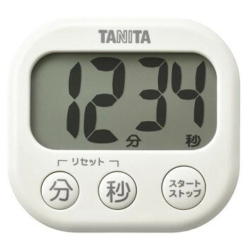 TANITA タニタ 抗菌でか見えタイマー アイボリー TD-429