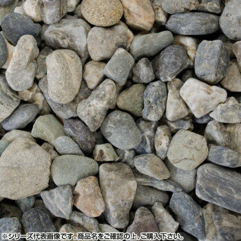 マツモト産業 ヤマト天然砂利・玉砂利 仁淀砂利 5分(15〜20mm)内外 20kg