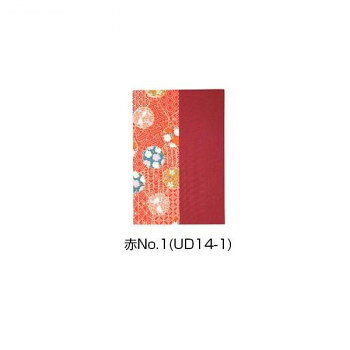 ■北海道・沖縄・離島へのお届けは別途送料を請求させていただきます。 ■製品の仕様・画像・パッケージは、変更される場合があります。 ■当店では在庫をメーカーと共有しており、商品によっては欠品の場合がございます。 　万一、ご注文頂きました商品が欠品の場合はご連絡させていただきます。 ■ご注文確定後のキャンセル不可です。 ■ラッピング（包装）対応不可です。表紙に和柄と無地を配した朱印帳です。※モニターの設定などにより、実際の商品と色味や素材の見え方が異なる場合がございます。あらかじめ、ご了承ください。サイズ赤No.1(UD14-1):121×182mm、赤No.2(UD14-2):121×182mm、青No.1(UD14-3):121×182mm、青No.2(UD14-4):121×182mm個装サイズ：18.2×12.1×1.3cm重量個装重量：180g生産国最終加工日本 広告文責（ホライズン・03-5843-9512)fk094igrjs