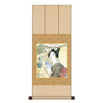 ■北海道・沖縄・離島へのお届けは別途送料を請求させていただきます。 ■製品の仕様・画像・パッケージは、変更される場合があります。 ■当店では在庫をメーカーと共有しており、商品によっては欠品の場合がございます。 　万一、ご注文頂きました商品が欠品の場合はご連絡させていただきます。 ■ご注文確定後のキャンセル不可です。 ■ラッピング（包装）対応不可です。コンパクトサイズながら掛軸スタイルで人気。額を飾るような感覚で和情緒を演出します。※受注生産品のため、ご注文後のキャンセルはお受けできません。サイズ幅31×高さ約75cm個装サイズ：30×40×6cm重量個装重量：180g素材・材質本紙:手彩特色工芸色紙仕様作家名:竹内栖鳳八坂緞子色紙掛付属品掛け紐生産国日本 広告文責（ホライズン・03-5843-9512)fk094igrjs