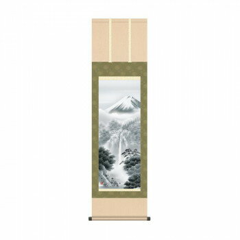 掛軸 鈴村秀山富士幽谷 44.5×164cm KZ2MB2-070