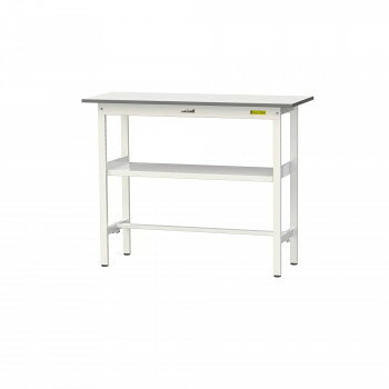 山金工業(YamaTec) SUPH-1245F-WW ワークテーブル150シリーズ 固定式 中間棚付 (H9...