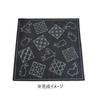オリムパス 刺し子キット　マルチクロス　うさぎと伝統柄 SK-314