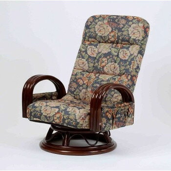 Reclining Chairs - 籐肘付回転リクライニングチェア　ミドルタイプ　SW045M