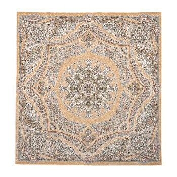 Door Mats - フローラ ベルギー製モケット織り カーペット ベージュ 195X195cm R142592BE