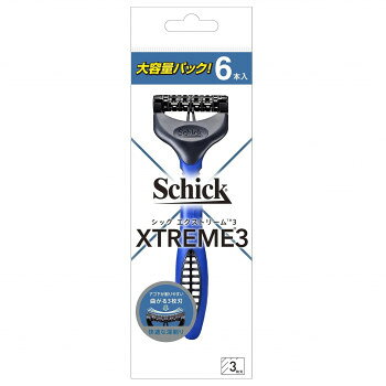 ■北海道・沖縄・離島へのお届けは別途送料を請求させていただきます。 ■製品の仕様・画像・パッケージは、変更される場合があります。 ■当店では在庫をメーカーと共有しており、商品によっては欠品の場合がございます。 　万一、ご注文頂きました商品が欠品の場合はご連絡させていただきます。 ■ご注文確定後のキャンセル不可です。 ■ラッピング（包装）対応不可です。顔の曲面にフィットする首振りヘッドと肌に密着する曲がる3枚刃で、快適な深剃りを実現しました。アロエ・ビタミンE・ホホバオイル配合の潤滑成分が刃の前後から溶け出して、刃の滑りをサポートします。すべらずしっかり剃りやすいラバーグリップハンドルもポイントです。サイズ個装サイズ：18.4×7.6×5.5cm重量個装重量：70gセット内容6本セット生産国アメリカ 広告文責（ホライズン・03-5843-9512)fk094igrjs