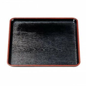 Trays - 福井クラフト　8寸角給仕盆黒天朱 15105410