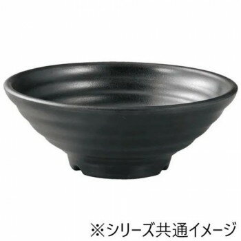 乐天商城 - 福井クラフト　メラミンφ20.2長寿太ロクロ目麺鉢黒マット 51025670