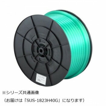 ■北海道・沖縄・離島へのお届けは別途送料を請求させていただきます。 ■製品の仕様・画像・パッケージは、変更される場合があります。 ■当店では在庫をメーカーと共有しており、商品によっては欠品の場合がございます。 　万一、ご注文頂きました商品が欠品の場合はご連絡させていただきます。 ■ご注文確定後のキャンセル不可です。 ■ラッピング（包装）対応不可です。スジ入り加工でねじれ・折れグセがつきにくいです。※納品先が北海道・沖縄・離島の場合は送料が別途お見積りとなります。サイズ18×23mm個装サイズ：49×49×26.3cm重量個装重量：9600g素材・材質PVC仕様長さ:40mプラドラム構造:単層管チューブ使用温度範囲:0〜60度耐寒性:脆化温度-40度耐圧性:圧力のかかる用途には適しておりません最高使用圧力:環境温度23度時/0.20Mpa生産国日本 広告文責（ホライズン・03-5843-9512)fk094igrjs