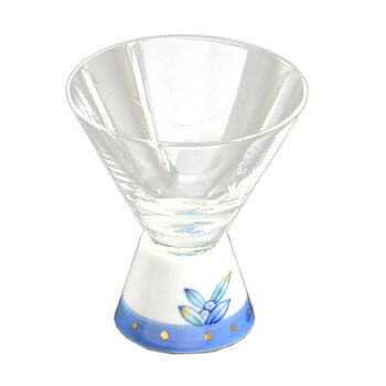 有田焼 華山窯 有田浪漫グラス SAKE GLASS 台形 オリーブ