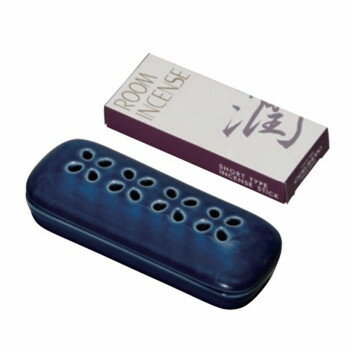 Buddhist Instruments - 有田焼 寝かせる線香皿 お線香セット ネイビー(ルームインセンス・潤) 32G4000000092