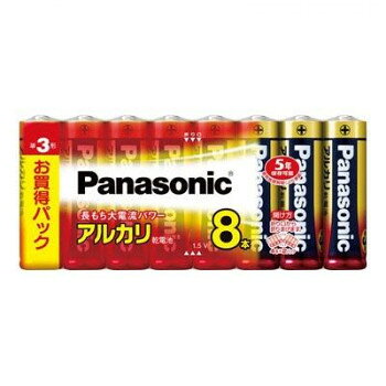 ■北海道・沖縄・離島へのお届けは別途送料を請求させていただきます。 ■製品の仕様・画像・パッケージは、変更される場合があります。 ■当店では在庫をメーカーと共有しており、商品によっては欠品の場合がございます。 　万一、ご注文頂きました商品が欠品の場合はご連絡させていただきます。 ■ご注文確定後のキャンセル不可です。 ■ラッピング（包装）対応不可です。単3形乾電池です。サイズ約Φ14.5×50.5mm個装サイズ：5×12×2cm重量23.5g個装重量：188g仕様タイプ:アルカリ乾電池形状:単3形電圧:1.5V使用推奨期限:5年セット内容単3形乾電池×8生産国日本 広告文責（ホライズン・03-5843-9512)fk094igrjs