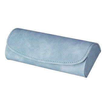 ■北海道・沖縄・離島へのお届けは別途送料を請求させていただきます。 ■製品の仕様・画像・パッケージは、変更される場合があります。 ■当店では在庫をメーカーと共有しており、商品によっては欠品の場合がございます。 　万一、ご注文頂きました商品が欠品の場合はご連絡させていただきます。 ■ご注文確定後のキャンセル不可です。 ■ラッピング（包装）対応不可です。デニム風テクスチャが特徴の合皮メガネケースです。※マグネット式のケースは磁器の影響を受けやすい物(磁気製品、精密機器、電子医療機器、特にペースメーカー)には危険ですので、絶対に近づけないでください。サイズ内寸:(約)W150×D55×H32mm個装サイズ：15.0×5.5×3.2cm重量(約)60g個装重量：60g素材・材質プラスチック・合皮仕様・ボタンマグネット式・セミハードタイプ・内張り:ブラック・鼻当:なし生産国中国 広告文責（ホライズン・03-5843-9512)fk094igrjs