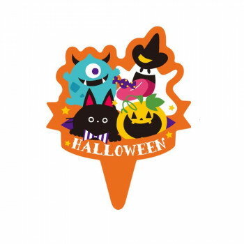 天満紙器 ケーキピック ハロウィーンファミリー 100枚 XG367-0001