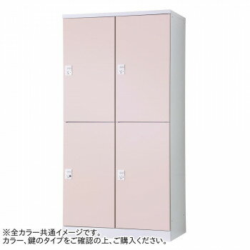 乐天商城 - 豊國工業 オール扉タイプハンガーパイプ式4人用2列2段 W900(内筒交換錠)RLK-TTPN4290-WLP