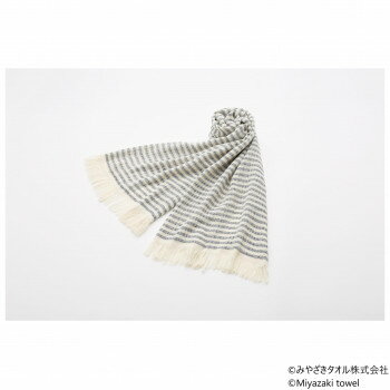 For Women - みやざきタオル 今治ショール シマ 180cm×70cm No.5 ブルー