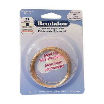 乐天商城 - Beadalon(ビーダロン) スクエアワイヤー ノンターニッシュブラス 0.72mm×2.5m 21