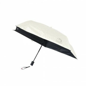 Umbrella - 三国 裏黒コーティング晴雨兼用自動開閉コンパクト折りたたみ傘 おでかけと猫 オフ白 S3517601