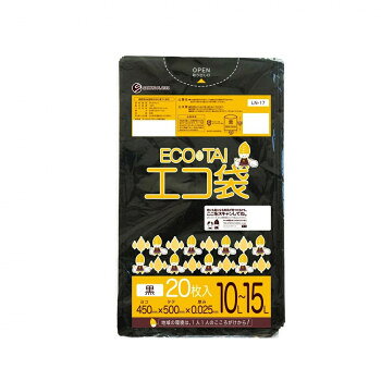 ECO TAI　エコ袋　10L〜15L LN-17 黒 20枚×60冊