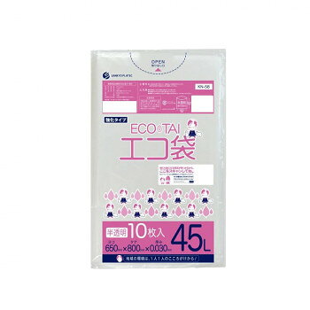ECO TAI　エコ袋　45L KN-58 半透明 10枚×60冊