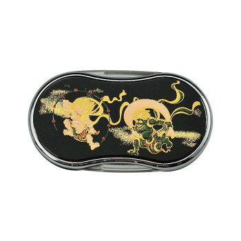 まえじゅう漆器 漆芸LEDルーペ 風神雷神 B 4L-223