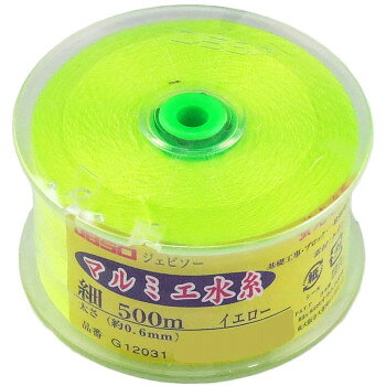 ■北海道・沖縄・離島へのお届けは別途送料を請求させていただきます。 ■製品の仕様・画像・パッケージは、変更される場合があります。 ■当店では在庫をメーカーと共有しており、商品によっては欠品の場合がございます。 　万一、ご注文頂きました商品が欠品の場合はご連絡させていただきます。 ■ご注文確定後のキャンセル不可です。 ■ラッピング（包装）対応不可です。基礎工事・土木・建築・タイル・一般測量用。鮮やかな蛍光染色糸(イエロー)。ナイロン糸。サイズ長さ:500m、太さ:約0.6mm(細)個装サイズ：16.7×8.8×5cm重量120g個装重量：112g素材・材質ナイロン生産国日本 広告文責（ホライズン・03-5843-9512)fk094igrjs