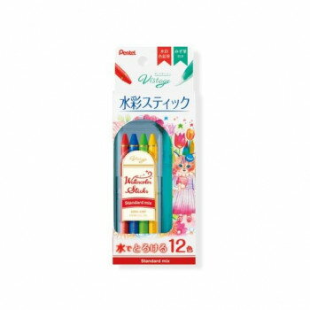 Stationeries （Talents） - ぺんてる　水彩スティック12色スタンダードミックス GSS1-12ST 1個入