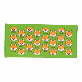 犬飼タオル IT76SF-14 ワンワンワールドシャーリング染料プリント しばいぬ
