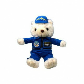 樂天商城 - ACアドバンス アイボリー ブルーインパルスベアぬいぐるみ BEAR021
