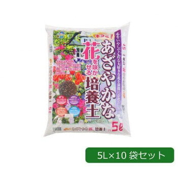 ■北海道・沖縄・離島へのお届けは別途送料を請求させていただきます。 ■製品の仕様・画像・パッケージは、変更される場合があります。 ■当店では在庫をメーカーと共有しており、商品によっては欠品の場合がございます。 　万一、ご注文頂きました商品が欠品の場合はご連絡させていただきます。 ■ご注文確定後のキャンセル不可です。 ■ラッピング（包装）対応不可です。鮮やかな花を咲かせるために、長期間持続する元肥を配合した、パワー溢れる培養土です。※梱包時 破損防止のため別商品の袋を再利用し梱包することがございます。※離島への配送はお受けできません。サイズ(1袋あたり)37×28×6cm個装サイズ：37.0×28.0×60.0cm重量個装重量：25000g素材・材質土セット内容5L×10袋セット生産国日本 広告文責（ホライズン・03-5843-9512)fk094igrjs