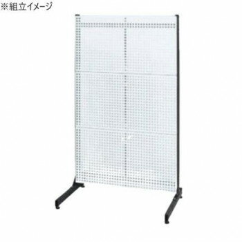 サカエ ラックシステム パンチングパネルタイプ 892×550×1530mm パールホワイト PLS-3PDW(3.0)