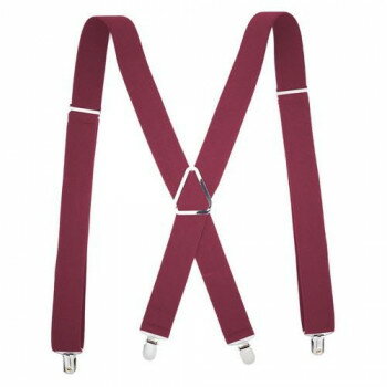 Suspenders - 着脱楽々 Wクリップ式サスペンダー　レッド