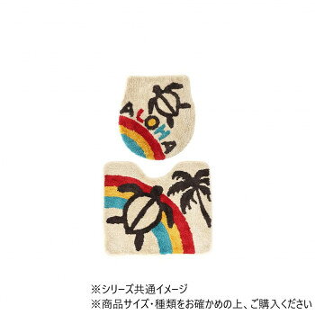 ■北海道・沖縄・離島へのお届けは別途送料を請求させていただきます。 ■製品の仕様・画像・パッケージは、変更される場合があります。 ■当店では在庫をメーカーと共有しており、商品によっては欠品の場合がございます。 　万一、ご注文頂きました商品が欠品の場合はご連絡させていただきます。 ■ご注文確定後のキャンセル不可です。 ■ラッピング（包装）対応不可です。トロピカルなリゾート感たっぷりの華やかなトイレマット。ハワイアンな小物と合わせてトイレをハワイアンテイストな空間にするのも良いです。サイズ約W42×45cm、W60×55cm個装サイズ：50×47×4cm重量750g個装重量：860g素材・材質ポリエステル100%生産国インド 広告文責（ホライズン・03-5843-9512)fk094igrjs