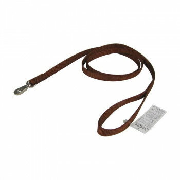 Collars, Harnesses, Leashes - 犬用訓練リード フラットンリード M 茶