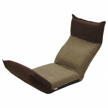 Legless Chairs - 日本製 ヘッド＆フットリクライニング ツートン座椅子 ダークブラウン×アッシュブラウン